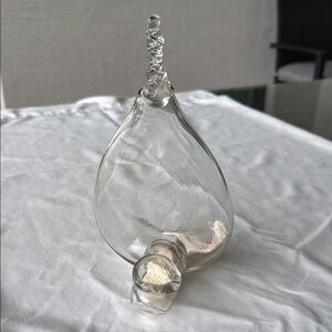 Blow Glass Oil Lamp. Hangs on wall. Needs the wire only. Vintage.